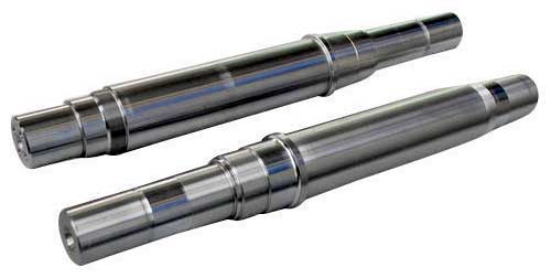 Turning threaded parts of multi-step shaft