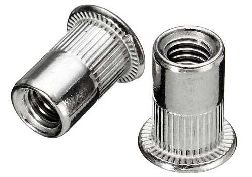 Embedded plastic stainless steel nuts