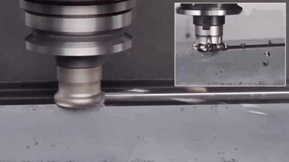 Use positive rake geometry indexable milling inserts
