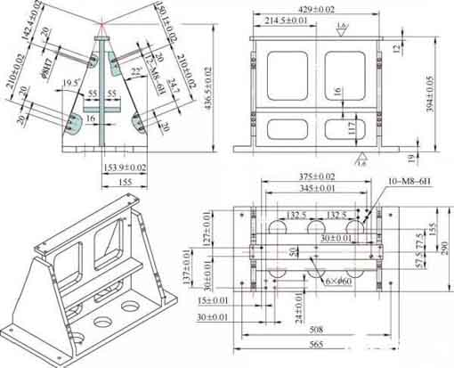 Positioning design of CNC milling parts