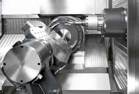 Five-axis machining with planetary structure