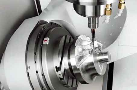 Five-axis milling of turbine impeller 