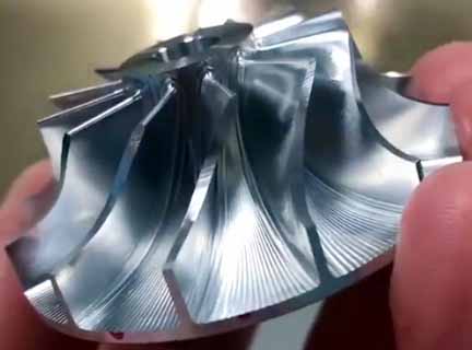 5-axis machining of impeller curved surface